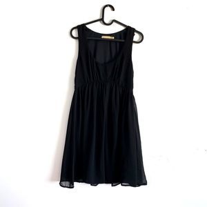 URBAN OUTFITTERS PINS & NEEDLES Flowy Black Mini Dress
